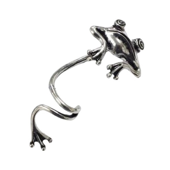 Frog Ear Cuff Jewelry Silver Finish Non-Pierced Earring - Picture 2 of 4
